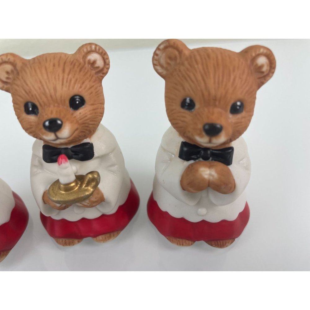 Set of 3 Homco Christmas Choir Robe Bears Ceramic Figures #5100, Holiday Decor - Picture 5 of 11